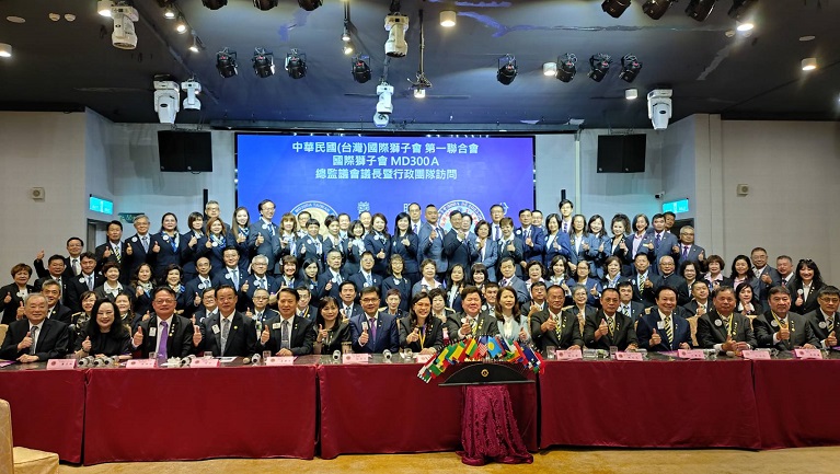 ▲300A複合區總監議長劉美美訪問A5區獅友大合影。