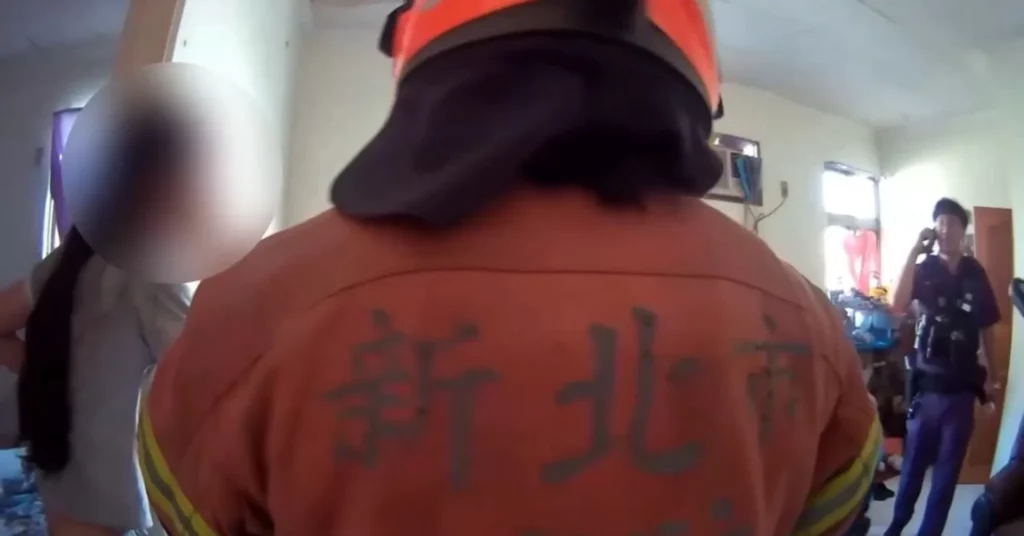 24歲的吳姓母親聽到動靜,才驚覺從房內趕出查看