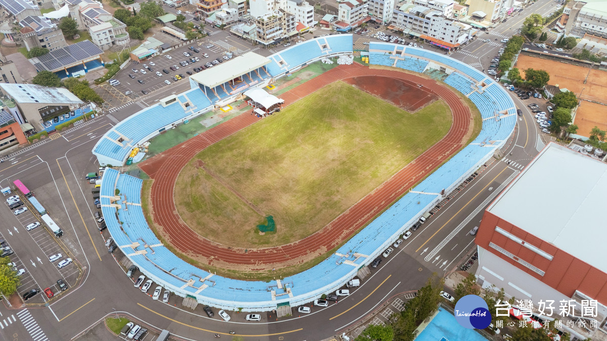嘉義市立田徑場升級工程正式啟動，預計115年10月完工啟用／嘉義市府提供
