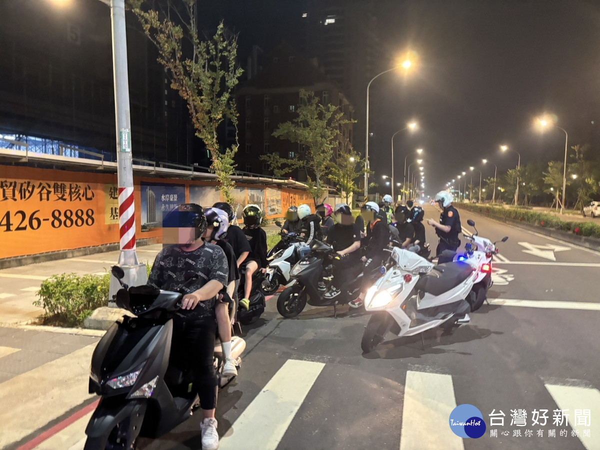 社群揪重劃區深夜聚集競速，壢警快打部隊區域聯防開罰。