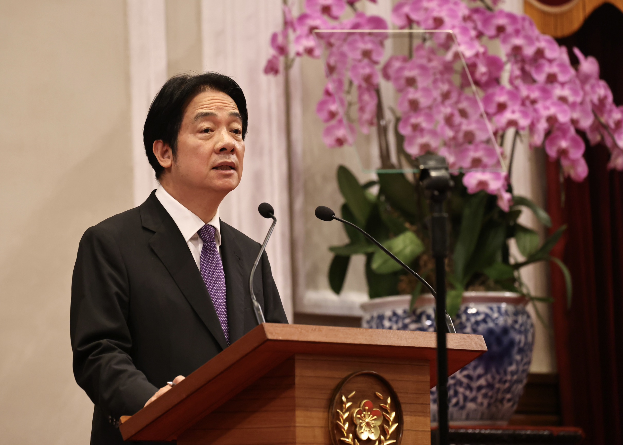 賴清德23日發表談話，提及行政院卓榮泰院長在726罷免投票後，已經多次向他請辭。林啟弘攝