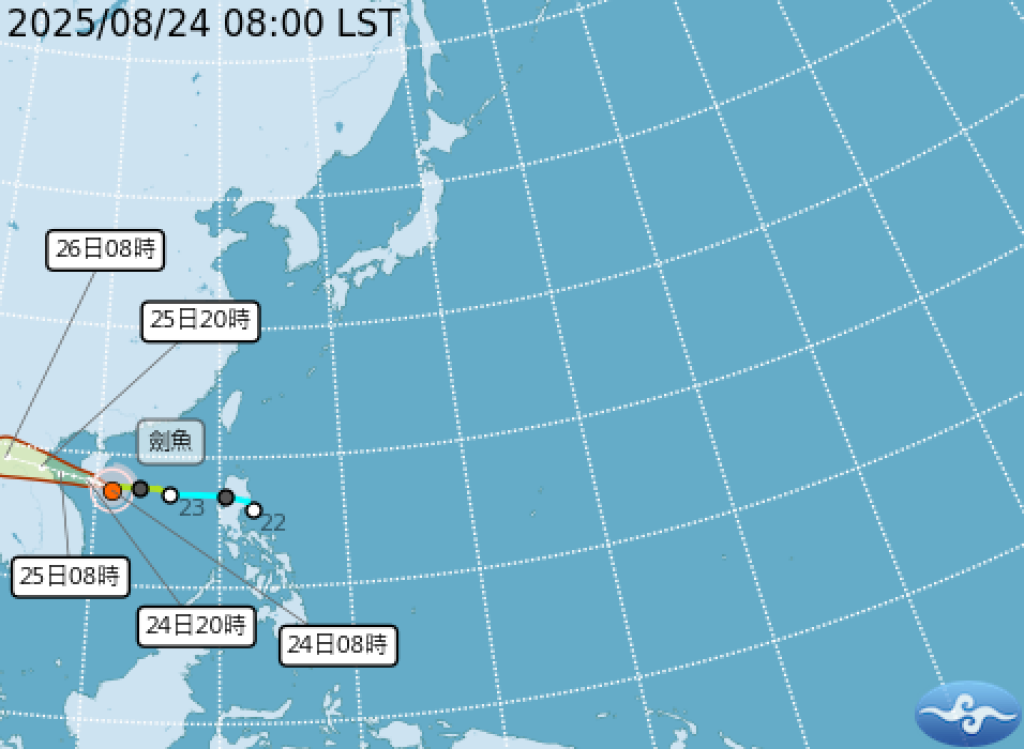劍魚颱風增強中度 台灣高溫飆37度午後防雷陣雨