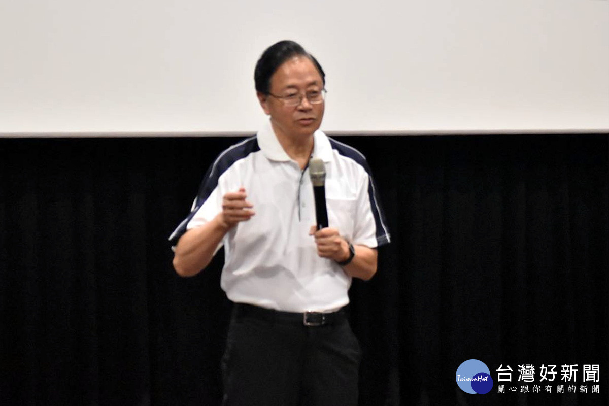 桃園市長張善政於「守護我們的星球」紀錄片放映會中致詞。<br /><br /> 