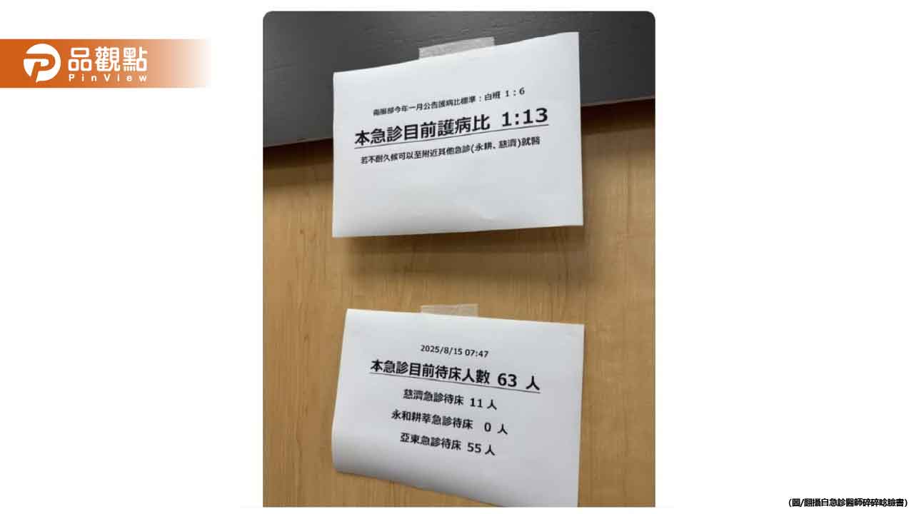 急診室貼「請勿催促」公告!醫護崩潰:1人撐13位病患