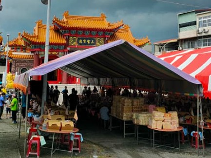 ▲白河三官寶殿每年農曆七月十五日皆盛大舉辦舉辦地官大帝聖誕暨中元普度儀式(記者張富偉攝影)