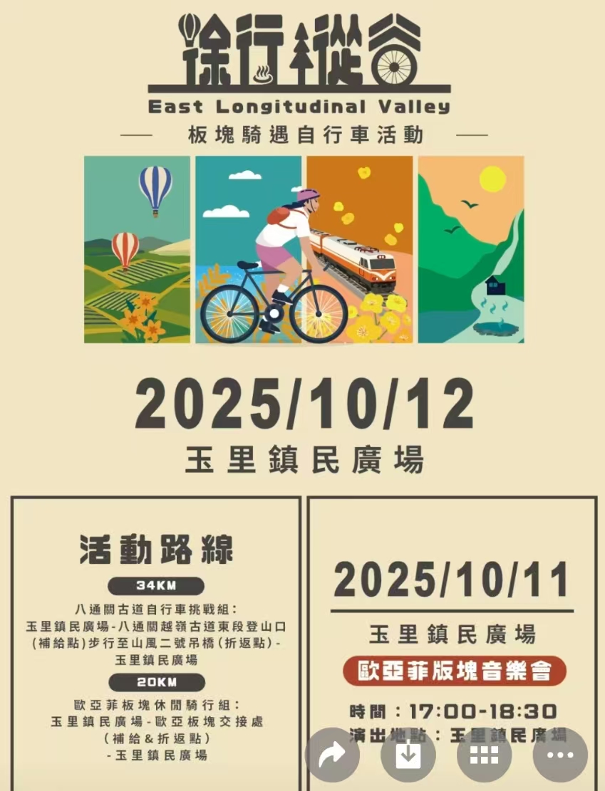 ▲花東縱谷國家風景區管理處主辦的 「知本好湯自行車漫遊活動」9月登場。
