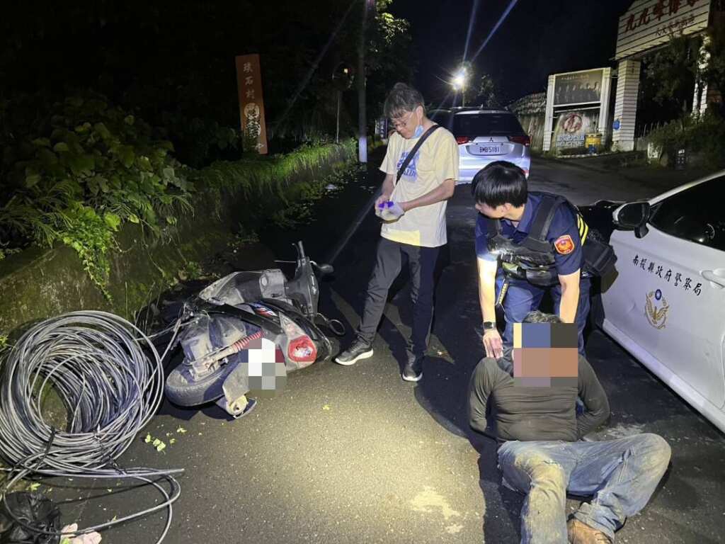 ▲埔里警分局破獲電纜竊盜案,查獲男子涉竊逾千公尺電纜線。