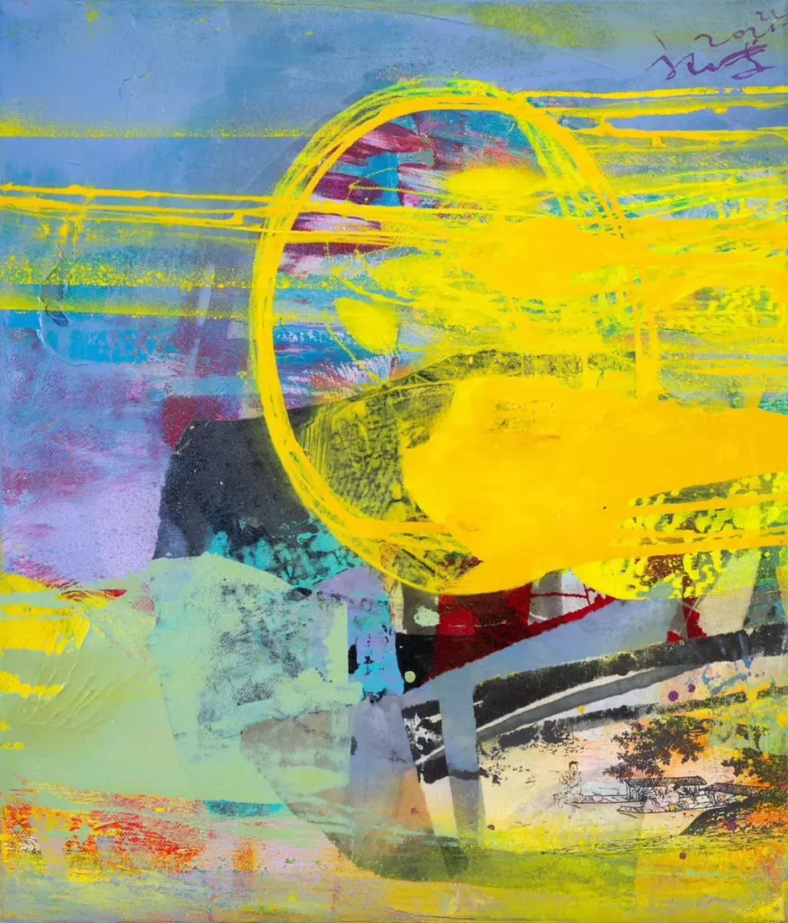 藝術家郭博州創作個展-圖為C8.早春行旅系列「笛韻悠然」53×46cm。
