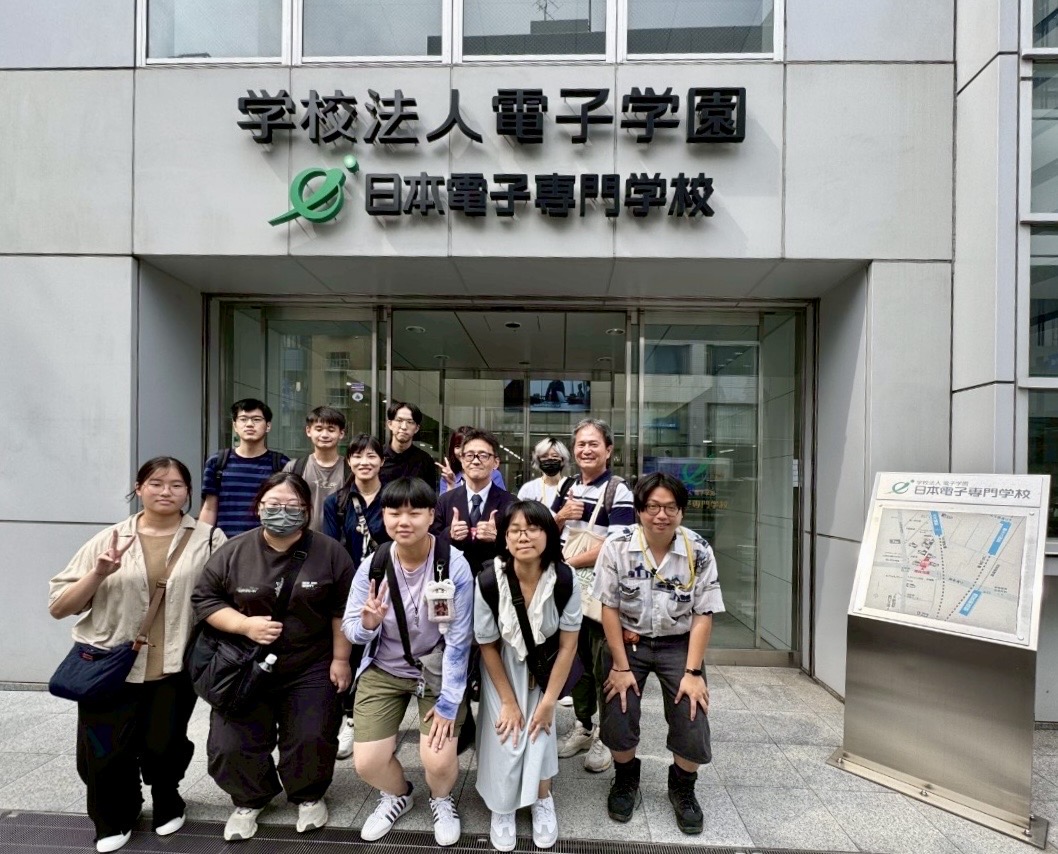 明新科大多媒體系學生暑假期間前往日本交流,在東京的日本電子專門學校體驗與學習3D動畫與互動科技實務。(圖/明新科大提供)