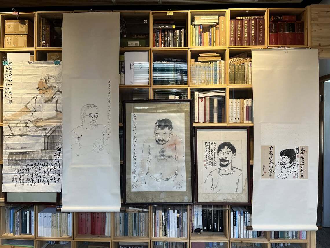 書法、國畫家 陳永模一直幫好友毛筆寫真