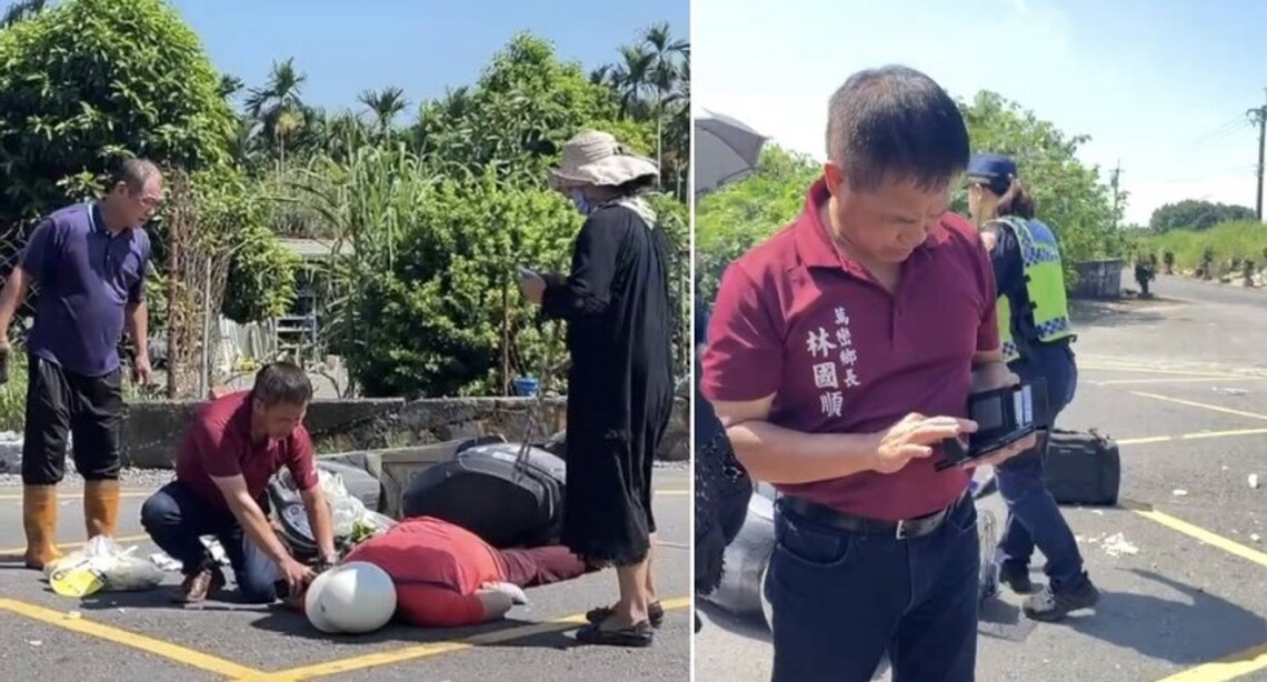 熱心鄉長林國順路過即刻協助 伸援手守護萬巒鄉民 傳遞正義與溫暖