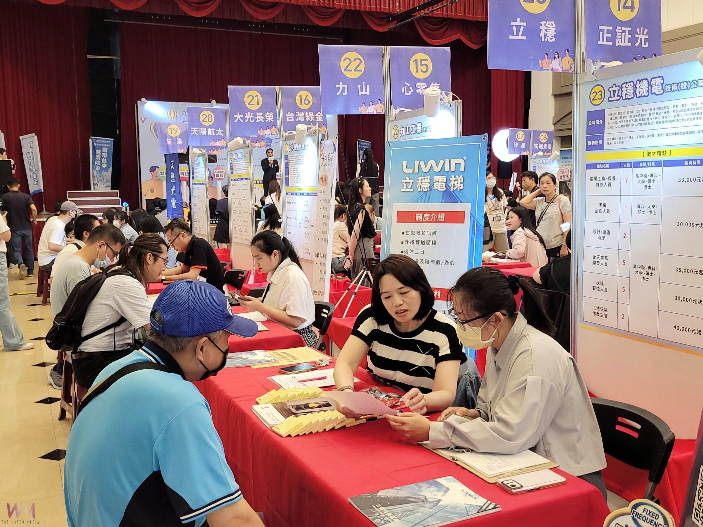 媒合率達6成!中市府暑期最大場就業博覽會開跑 50家企業釋逾3000職缺 - https://www.watchmedia01.com