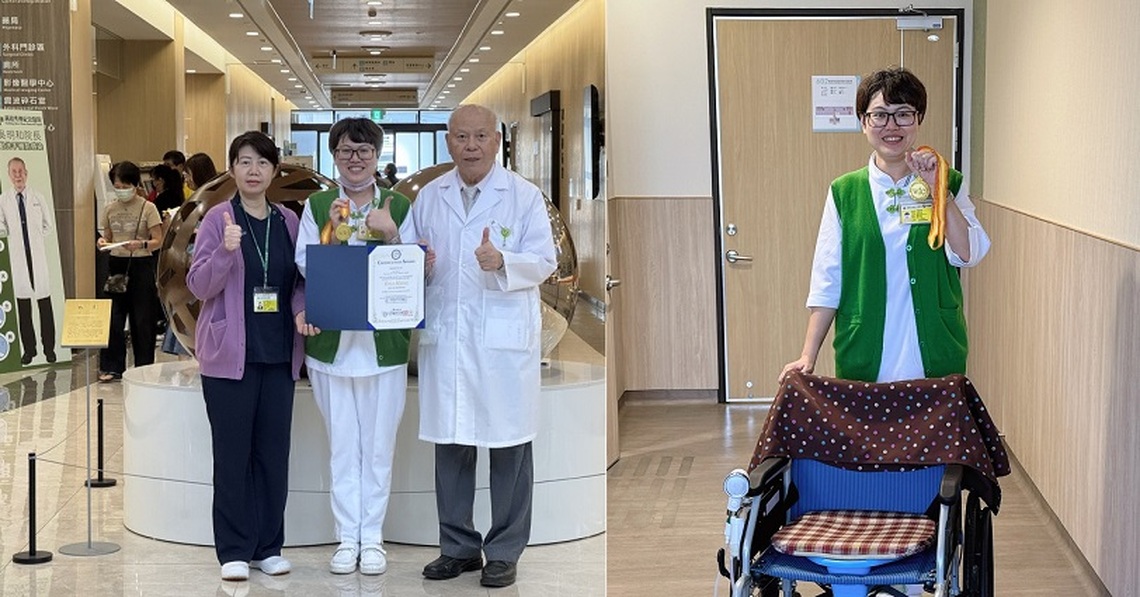 護理長研發智能照護便盆輪椅 勇奪高雄秀傳醫院首面國際金牌