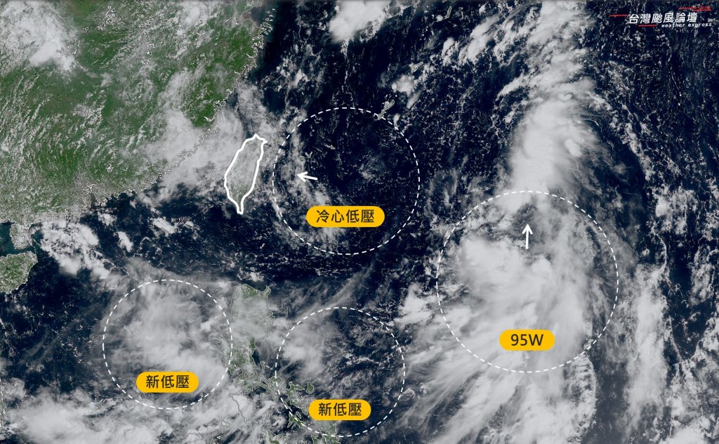 週末恐迎低壓靠近!今全台多雲偶有雷陣雨-請注意劇烈天氣