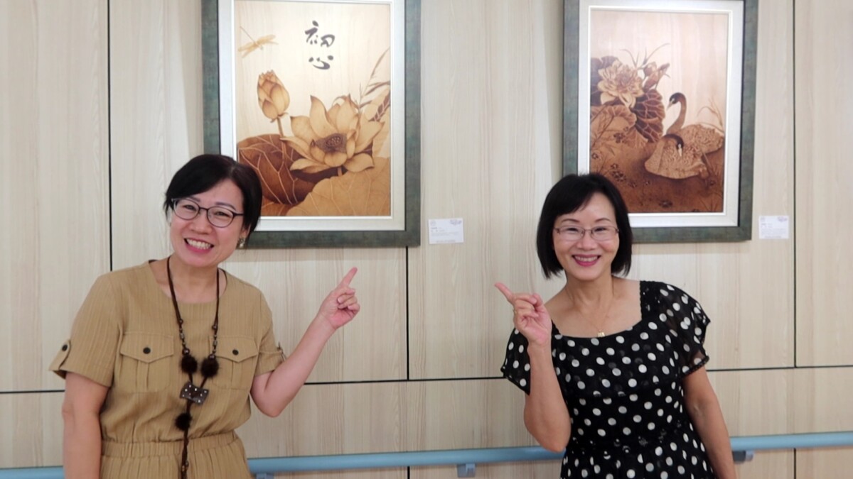 Sq09035 2烙畫公益聯展彰化醫院開幕