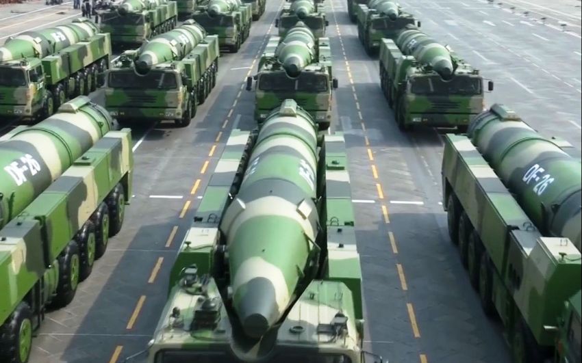 ▲大陸九三閱兵登場，多款新一代武器裝亮相。