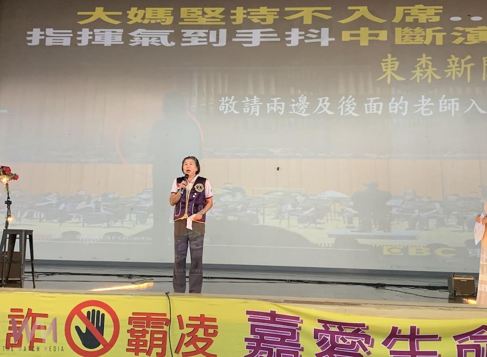 嘉華獅子會會長韓靜芬為提升青少年對毒品、詐騙及校園霸凌的防範意識,並推廣生命教育。(圖/記者陳惲朋攝)