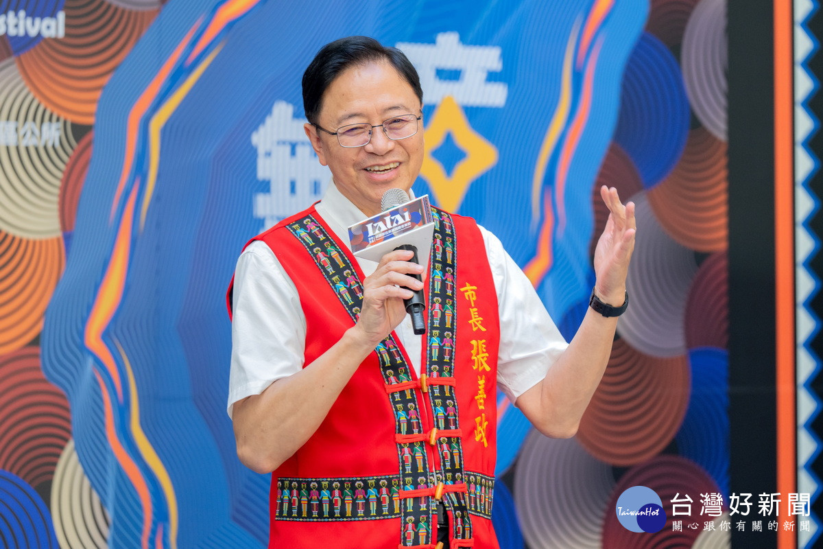 桃園市長張善政於「LALAI桃園原住民族國際音樂節行銷記者會」中致詞。<br /><br /> 