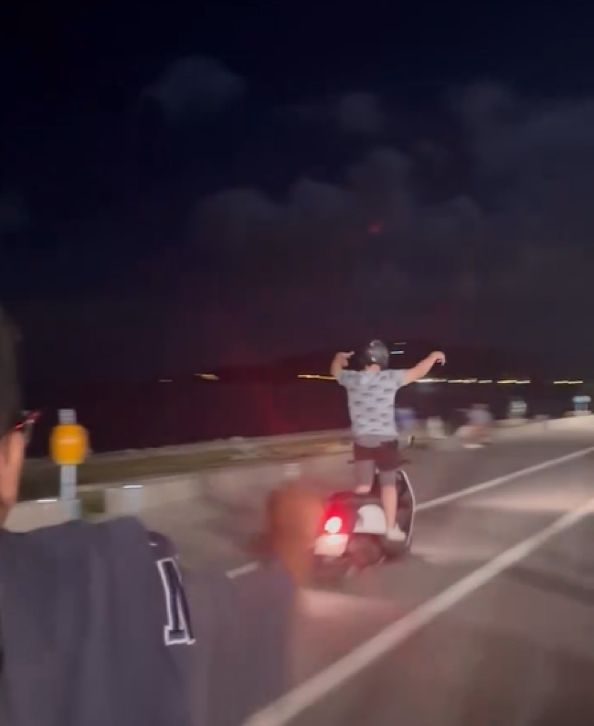 花蓮男深夜闖自行車道炫技 雙手離把站立騎車遭警法辦
