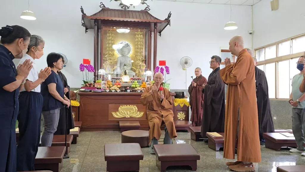 現年95歲的淨海長老讚歎印順導師貢獻。(圖/陳惠玲攝影)