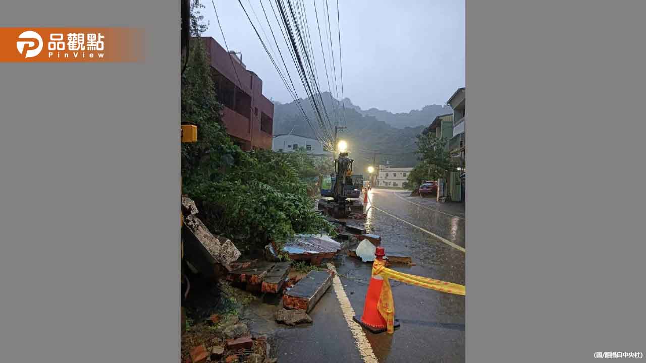 暴雨狂襲!台中路樹倒塌砸車 民宅圍牆崩塌