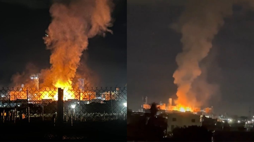 快訊/高雄興達發電廠傳爆炸!火勢竄出「現場畫面曝光」