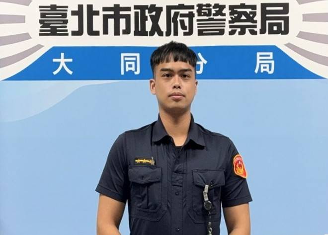 建成派出所警員劉愷恩。(圖/記者 戴昱弘翻攝)
