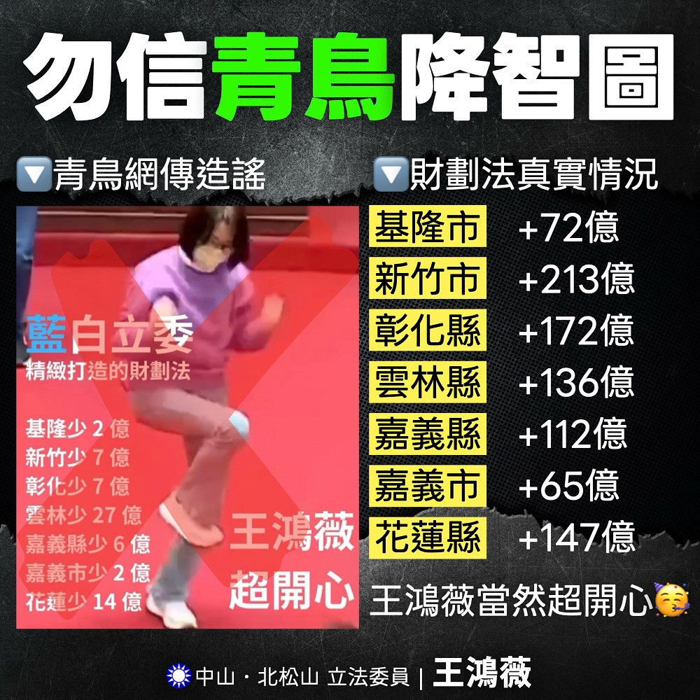 （圖／翻攝自王鴻薇Facebook）