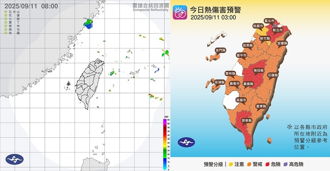 氣象署提醒：大台北、中南部內陸高溫恐達36度以上