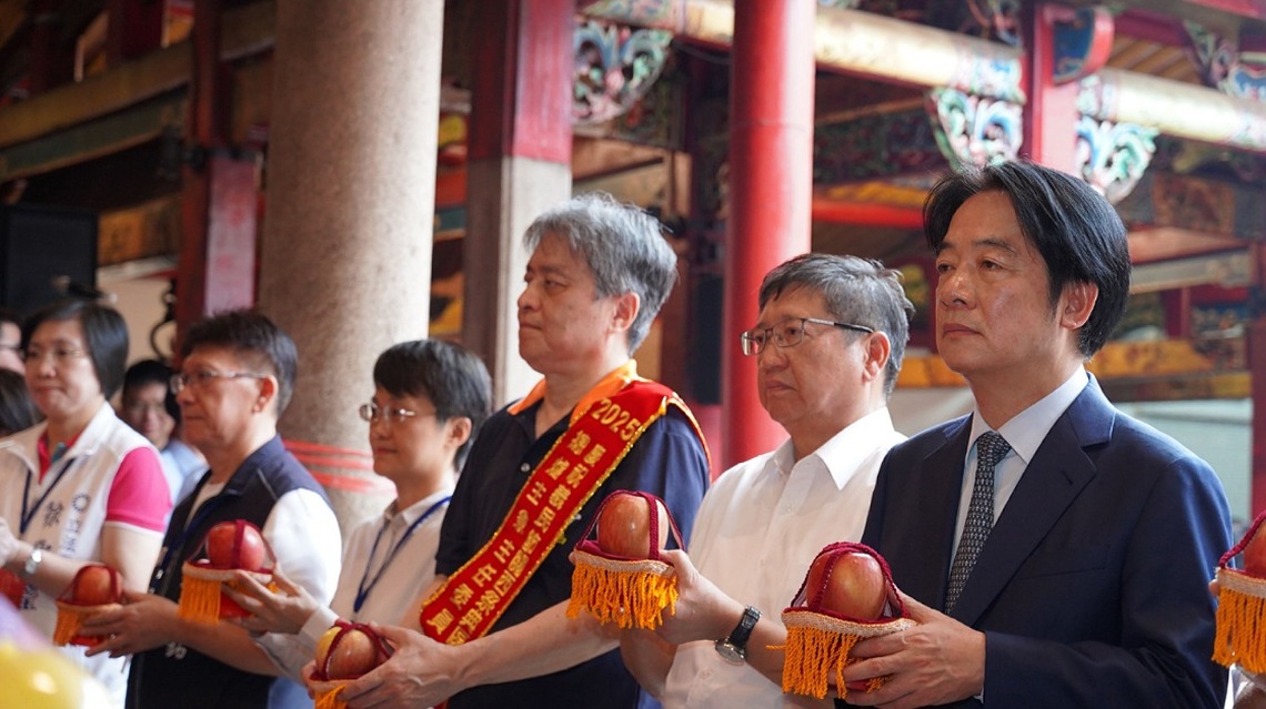 竹縣褒忠亭義民廟祭祀大典今舉行         總統賴清德、縣長楊文科等參拜祈福