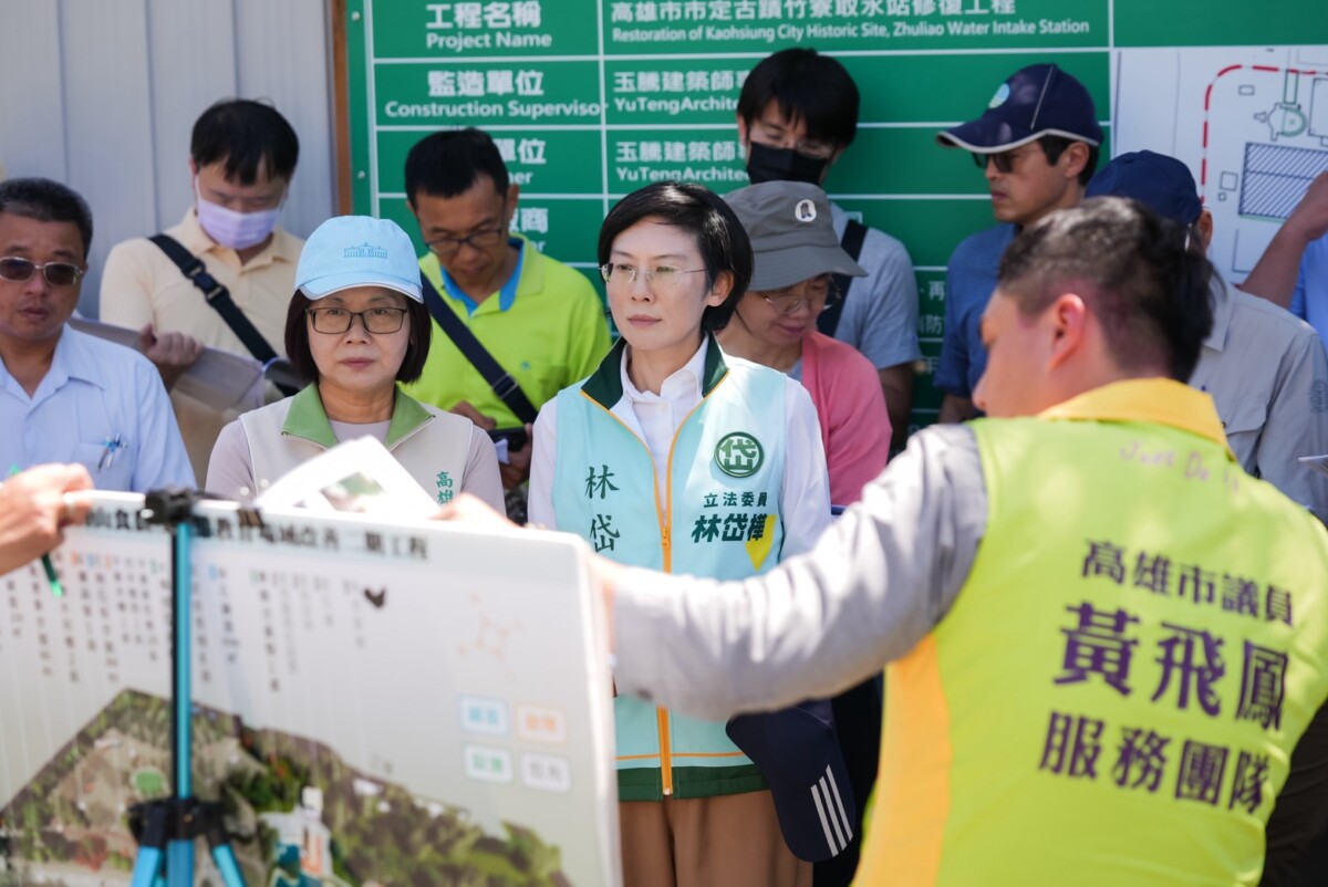 ▲串連高屏溪沿岸自行車道，林岱樺委員聽取簡報。