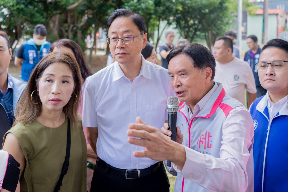 桃園市長張善政在捷工局長劉慶豐陪同中進行現勘。<br /><br /> 