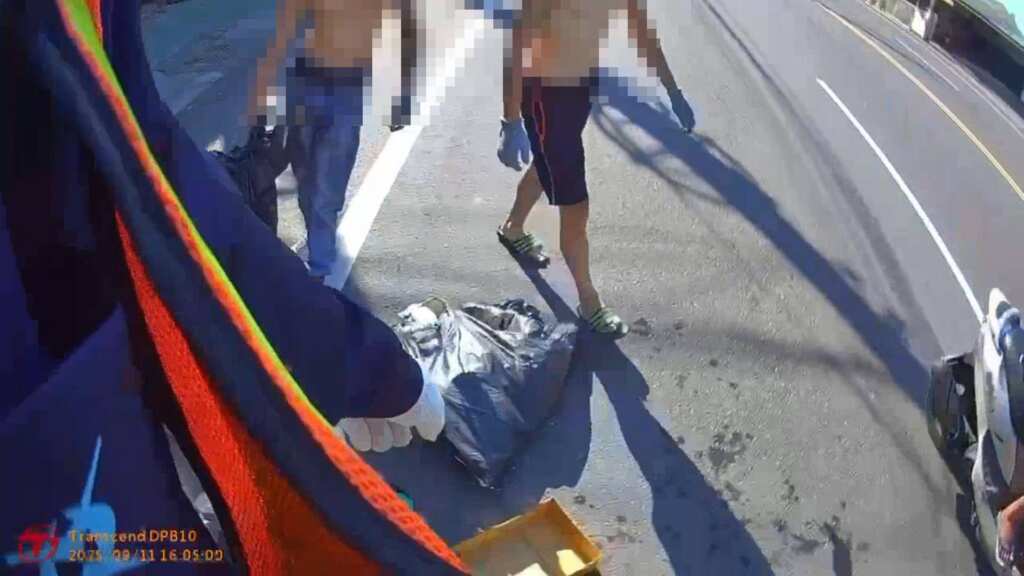 ▲溪湖清潔隊拒收不當垃圾，遭工人爆粗口辱罵。（溪湖鎮公所提供）