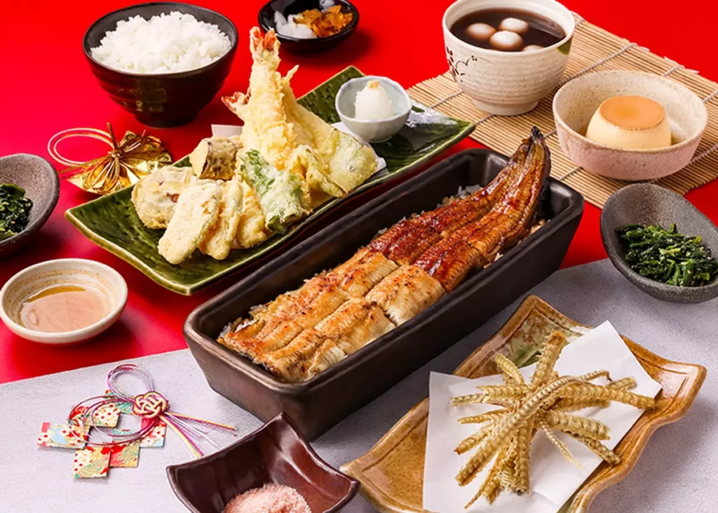 四代目菊川期間限定「紅白雙饗宴」,蒲燒與白燒雙色呼應吉祥寓意。