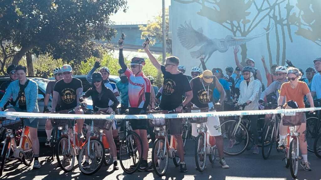 ▲睽違4年的「ICRT BIKE DAY」9月13日在新竹縣新豐鄉紅樹林登場,吸引逾千名自行車友闔家參與。