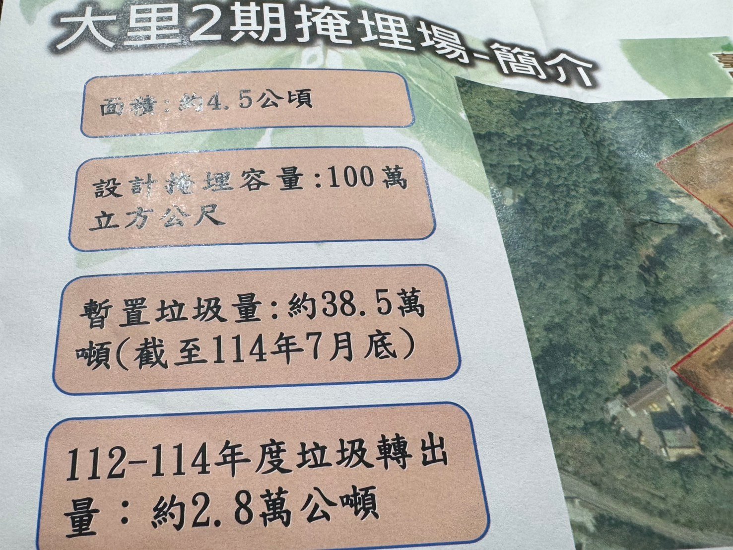 台中市環保局報告指出，2023到2025年轉出大里掩埋場2.8萬噸。王乙徹攝