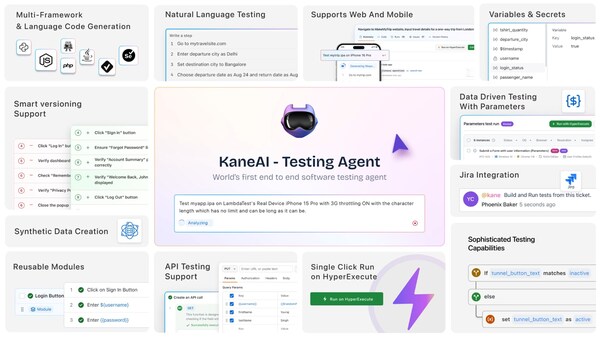 LambdaTest 推出全面可用版的 KaneAI,實現 AI 原生測試自動化的普及化