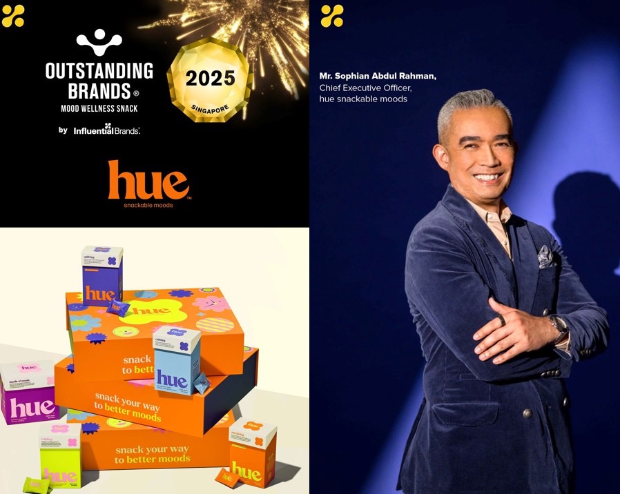 來自新加坡的國際知名零食品牌 hue,正式榮獲 Influential Brands®「2025 Outstanding Brand in Singapore」殊榮。(圖/亞洲群星管理顧問股份有限公司 提供)
