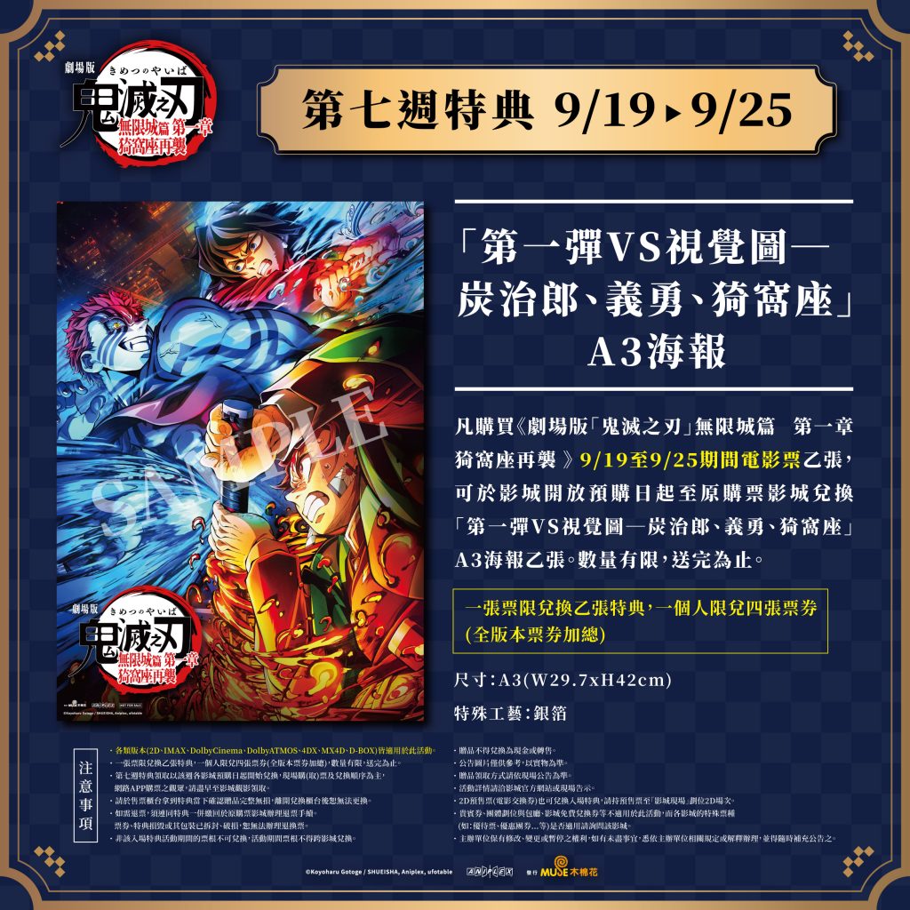 《鬼滅之刃》劇場版續寫奇蹟 票房7.4億+第七週特典解鎖 11 2025鬼滅無限城 第七週特典公告