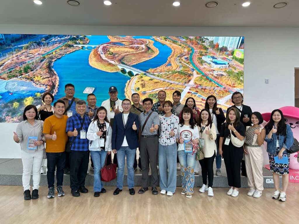 ▲基隆市長謝國樑率團參訪仁川廣域市延壽區,走訪松島現代Outlet、IFEZ展望台、仁川都市歷史館及仙鶴星光圖書館等重要設施 。