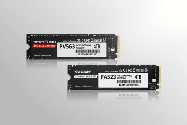 博帝科技推出全新 Viper PV563 及 Patriot PA523，擴展 Gen5 SSD 產品陣容
