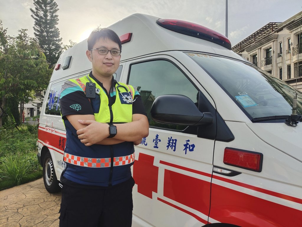 和美分隊高級救護技術員林麒宏-為消防局連續4年榮獲金心獎殊榮