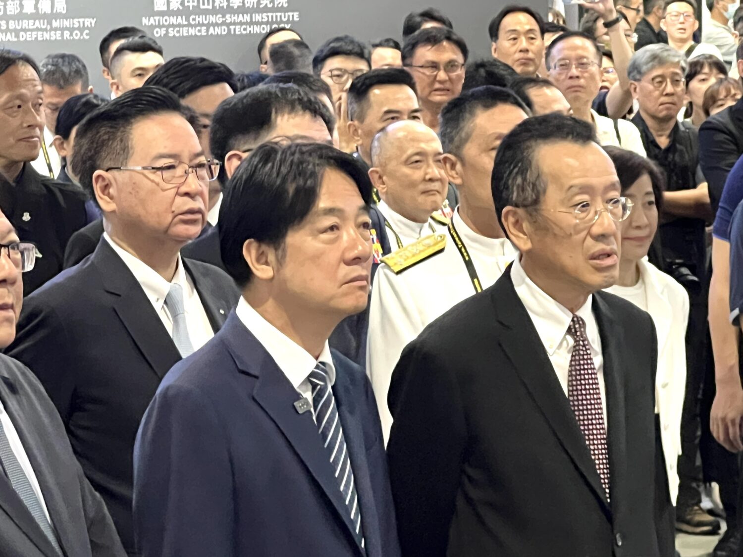 總統賴清德與國防部長顧立雄聽取簡報。(記者/司徒 攝)