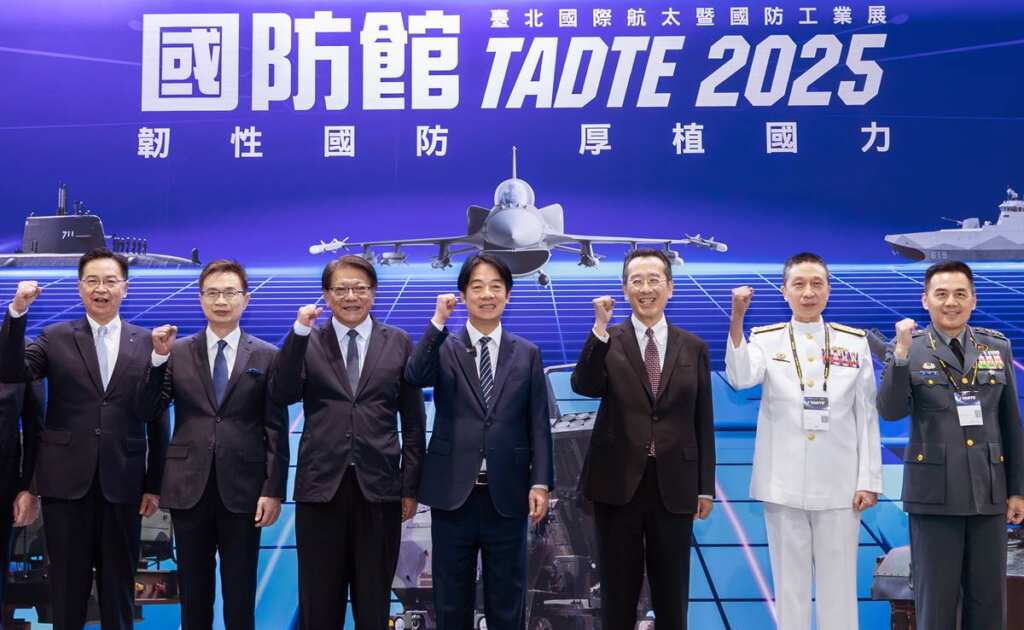 ▲「2025台北國際航太暨國防工業展」賴清德了解國防航太產業最新趨勢與研發成果。