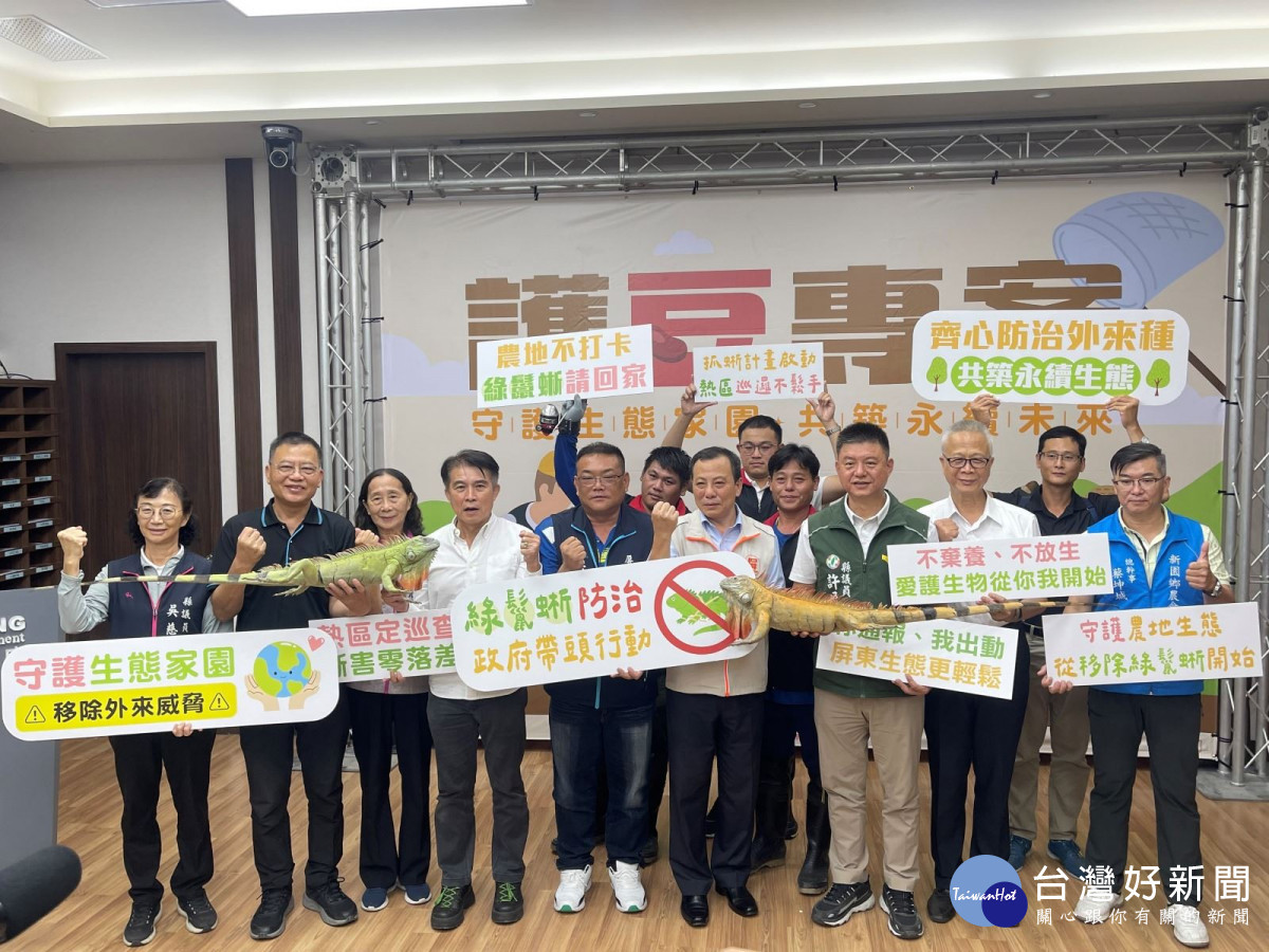 屏東縣啟動「護豆專案」　加強移除綠鬣蜥