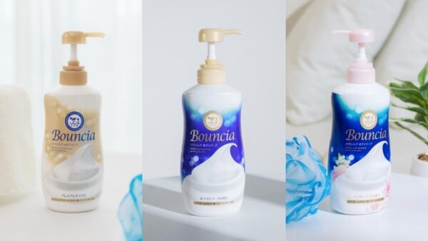 由左至右為:Bouncia極致水潤沐浴乳、Bouncia美肌滋潤沐浴乳-優雅花香、Bouncia美肌滋潤沐浴乳-愉悅花香。(圖/業者提供)
