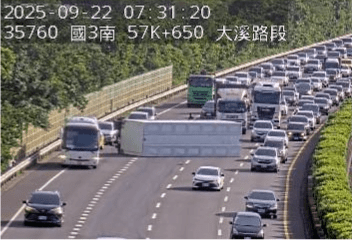 聯結車「子車脫鉤」躺路中!國3大溪路段上班時間塞爆 S 59678753 e1758506890508