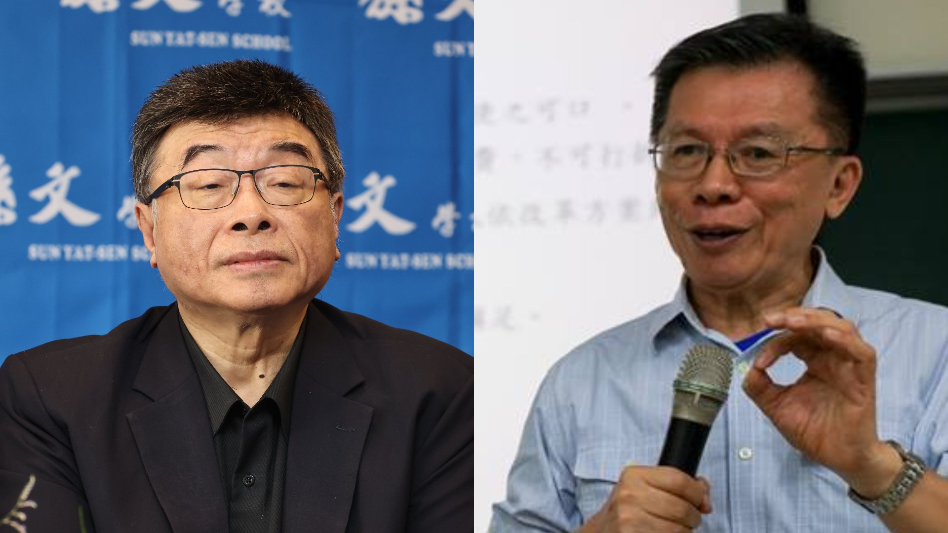 前立委邱毅(左起)、沈富雄為國民黨主席選舉槓上。資料照片、翻攝沈富雄臉書