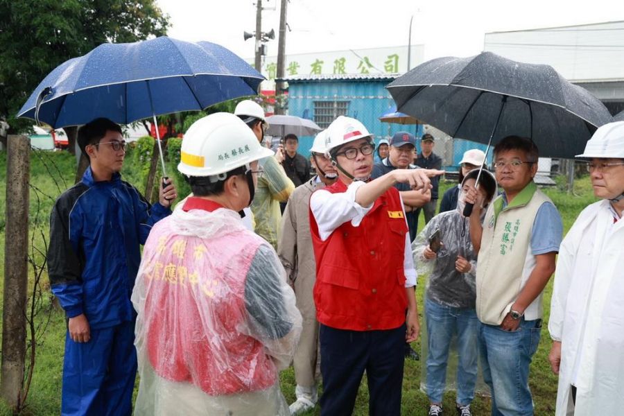 高雄市長陳其邁視察仁武、旗山防汛整備 確保市民生命財產安全