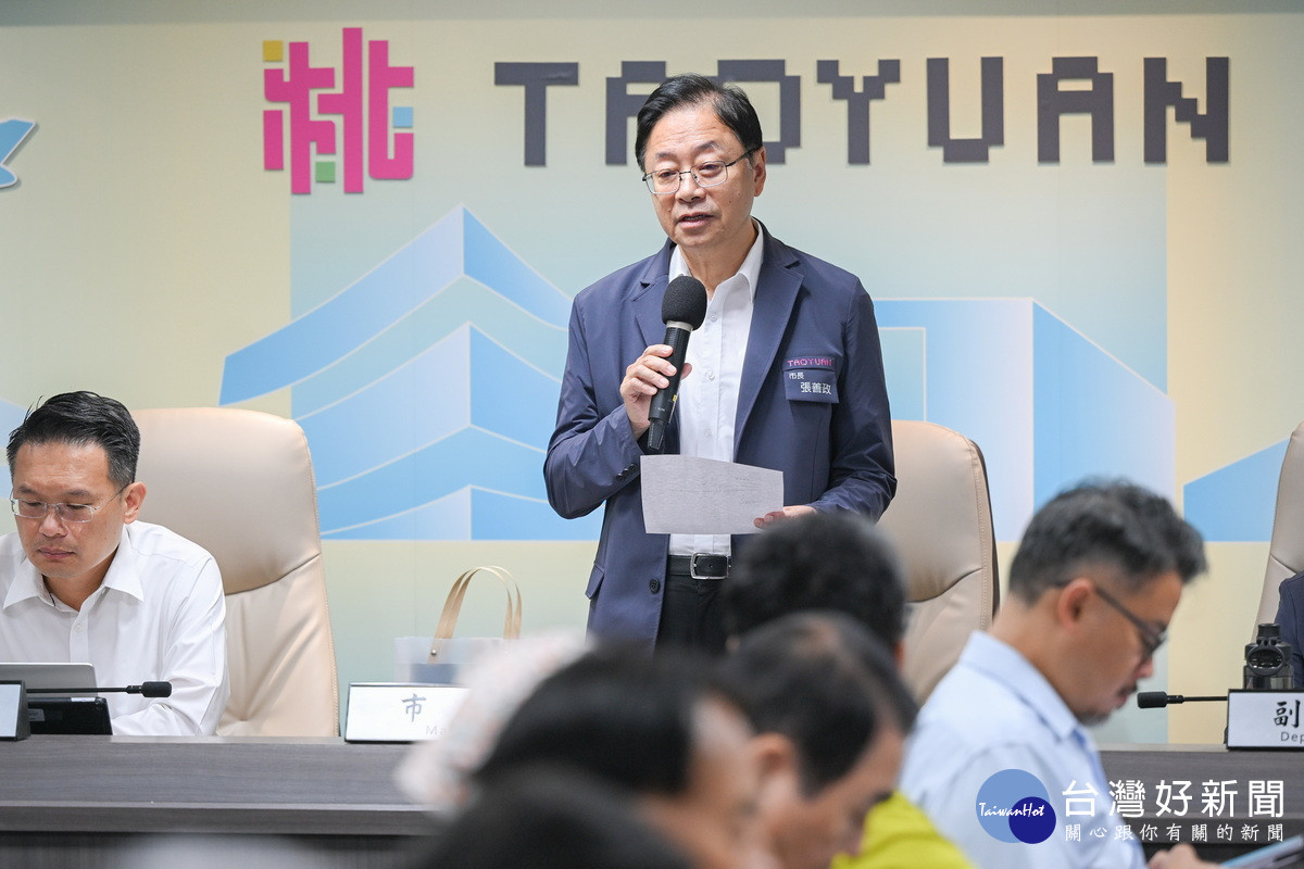 針對花蓮馬太鞍溪堰塞湖潰堤重創光復鄉，桃園市長張善政於市政會議中指示各局處啟動應變機制幫助度過難關。